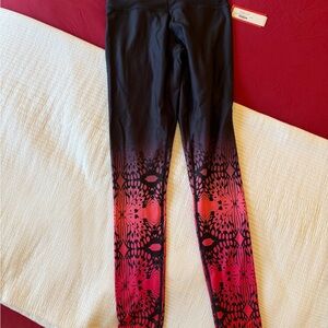Black and Pink Patterned Leggings